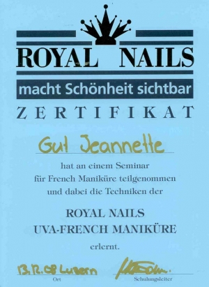 Zertifikat Naildesign